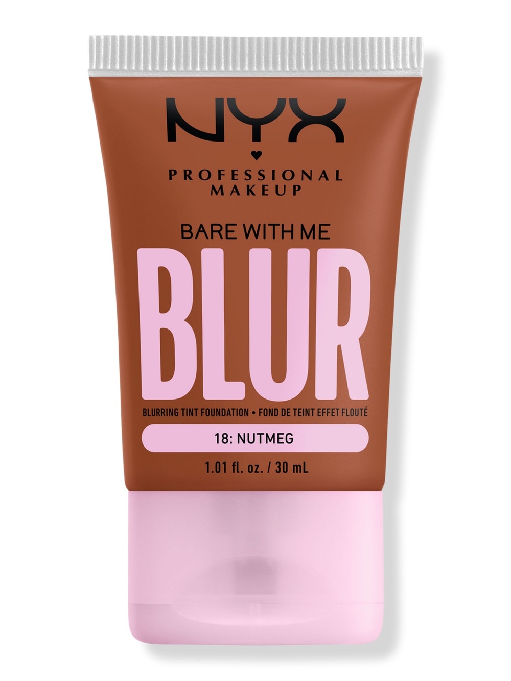 NYX Bare With Me BLUR - Blurring Tint Foundation # 18 Nutmeg - NEW